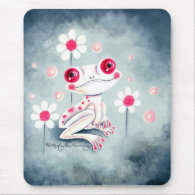 Cute Pink Frog zazzle_mousepad