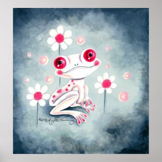 Cute Pink Frog Print