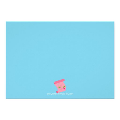 Cute pink girl's pirate birthday party invitation