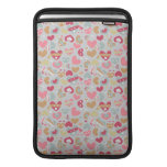 Cute Pink Gray Flesh White Hearts Pattern ipad sleeves
