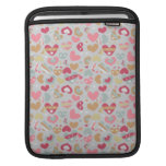 Cute Pink Gray Flesh White Hearts Pattern ipad sleeves