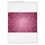 Cute Pink Hearts Background Cards
