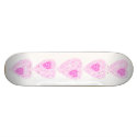 Cute Pink Hearts Skateboard. Customizable.