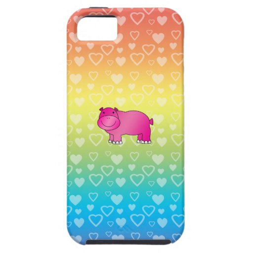 pink hippo rainbow hearts iphone se 5 5s zazzle pink hippo rainbow hearts iphone se 5 5s zazzle