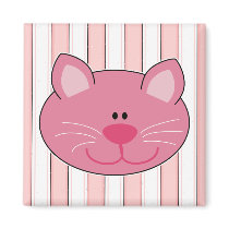 Cute Pink Kitty Cat magnets by cutespot Cute Pink Kitty Cat magnets