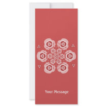 Cute Pink Lotus Flower Meditation Marketing Custom Rack Cards