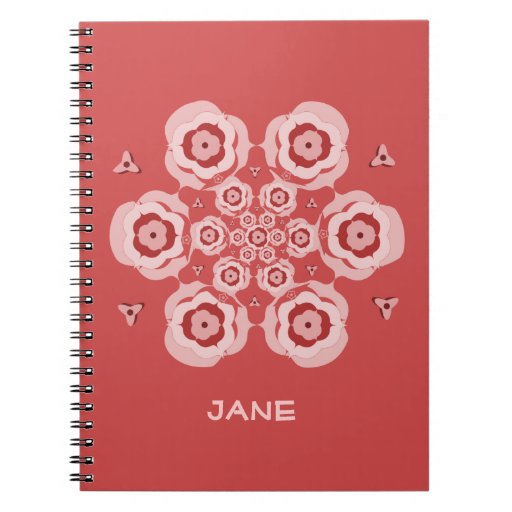 Cute Pink Lotus Flower Meditation Notebook