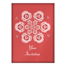 Cute Pink Lotus Flower Meditation Party Event Personalized Announcement