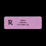 Cute pink medieval kaleidoscope monogram labels