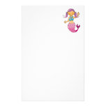 Cute pink mermaid customized stationery