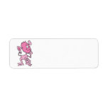 cute pink monster custom return address label