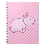 Cute Pink Mouse. Note Book