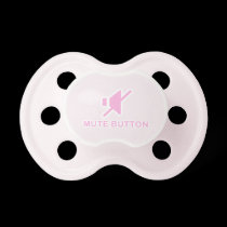 Cute Pink Mute Button Binky pacifiers