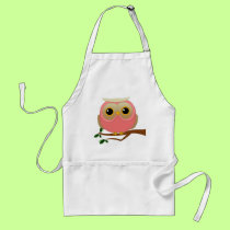 Cute Pink Owl aprons
