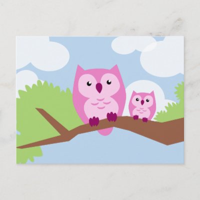 cute pink owl