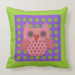 Cute Pink Owl Pillow pillows