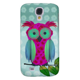 Cute Pink Owl Samsung Galaxy S4 Case