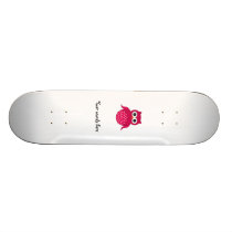 Cute pink owl skate board decks