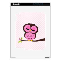 Cute Pink Owl Decals For Ipad 2