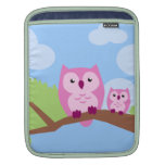 Cute Pink Owls iPad sleeve