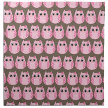 Cute Pink Owls Kitchen Decor Accessories Cloth Napkins