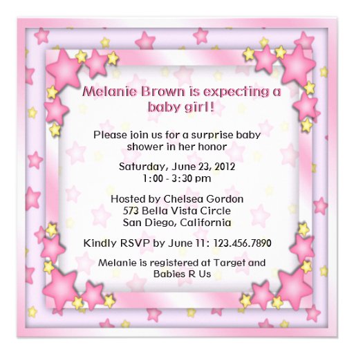 Cute Pink Panda Bear Baby Shower Invite