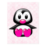 Cute Pink Penguin Postcards