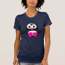 Cute Pink Penguin Tshirt