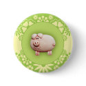 Cute Pink Pig buttons by Minisculptures Cute Pink Pig buttons
