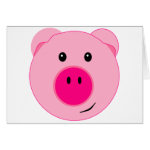 Cute Pink Pig Card Cute Pink Pig Card