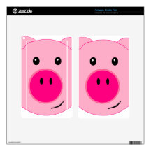 Cute Pink Pig Decals For Kindle Fire