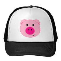 Cute Pink Pig Mesh Hat
