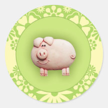 Cute Pink Pig Stickers