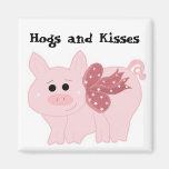 Cute Pink Pig with Funny Saying Fridge Magnet