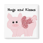 Cute Pink Pig with Funny Saying Fridge Magnet