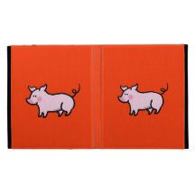cute pink piggy iPad folio covers