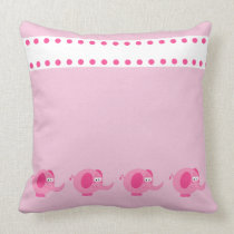 Cute Pink Pigs Throw Pillows