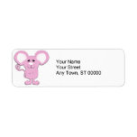 cute pink polka dot mousey mouse return address label