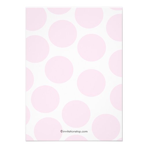 Cute Pink Polka Dots Cross Communion Invitation
