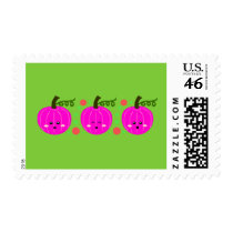 Cute Pink Pumpkins postage