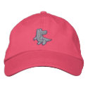 Cute Pink Purple Alligator small embroidered hats by silly_strings Cute Pink Purple Alligator small embroidered hats