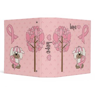 Cute Pink Ribbon Hope Binder