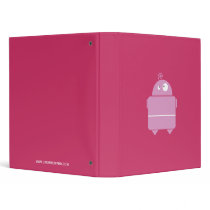 Cute Pink Robot Binder