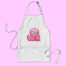 cute pink silly octopus aprons by doonidesignsanimals cute pink silly octopus aprons