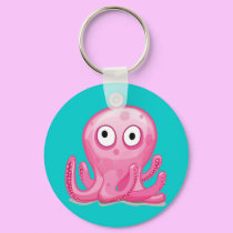 cute pink silly octopus keychains by doonidesignsanimals cute pink silly octopus keychains