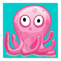 cute pink silly octopus posters by doonidesignsanimals cute pink silly octopus posters