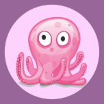 cute pink silly octopus