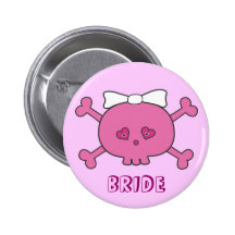 Cute Pink Skull Bride Bachelorette Party