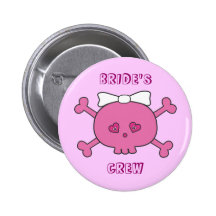 Cute Pink Skull Bride's Crew Bachelorette Party