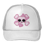 Cute Pink Skull Mesh Hat